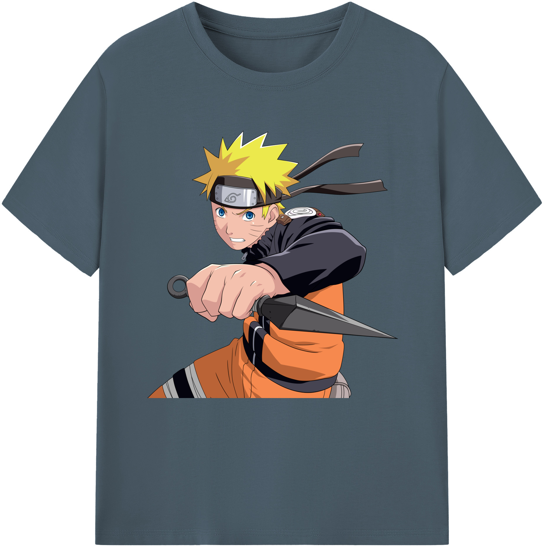 （画像用） NARUTO -ナルト- うずまき ナルト Uzumaki Naruto 綿100％半袖Tシャツ（フロントプリント）